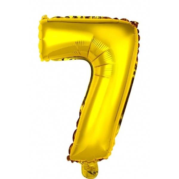 BALAO METALIZADO NUMEROS 40CM DOURADO